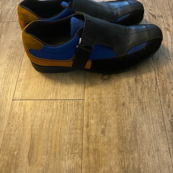 PRADA Blue Orange LEATHER DRESS CASUAL men’s - Picture 3 of 7